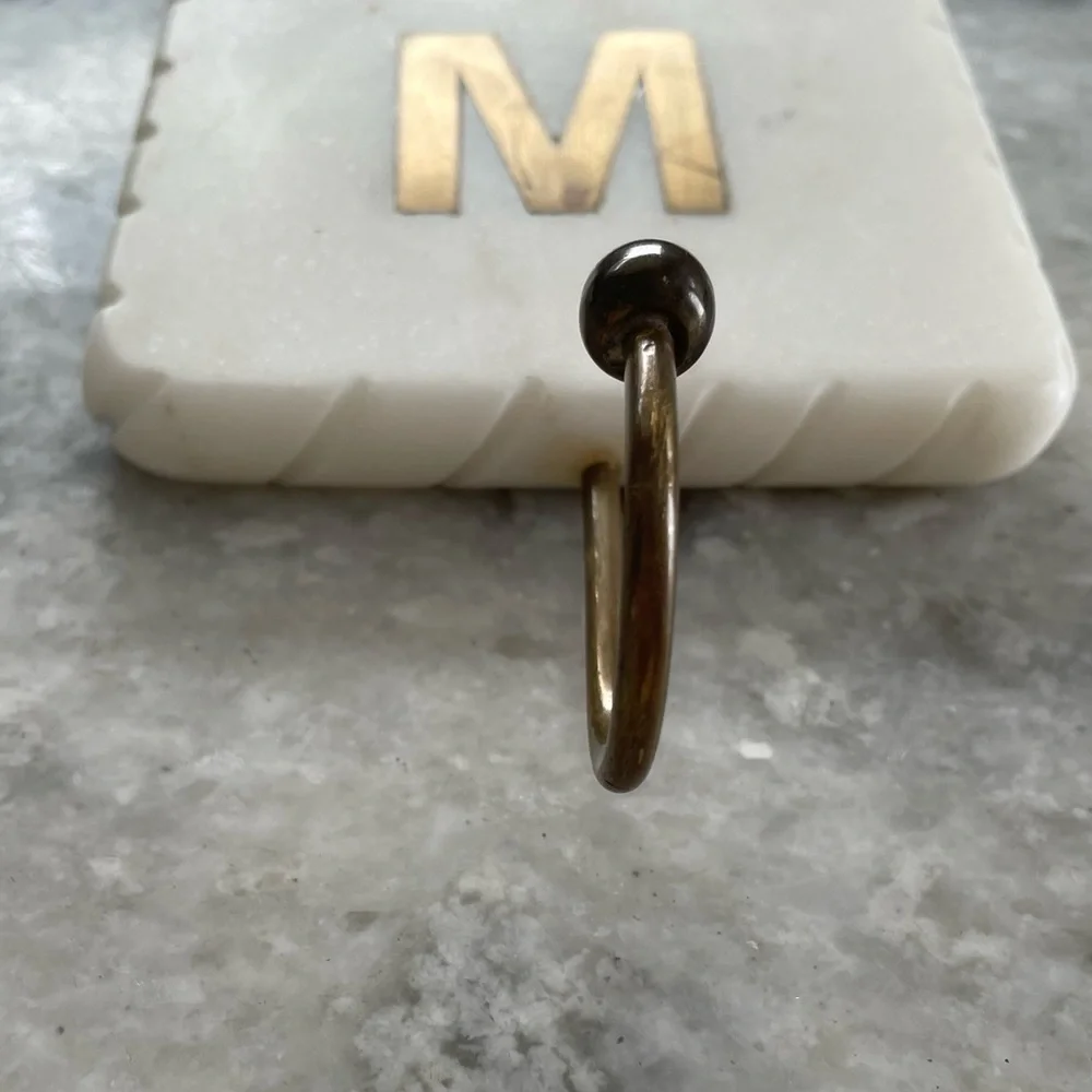 Marble & Brass “M” Wall Hook